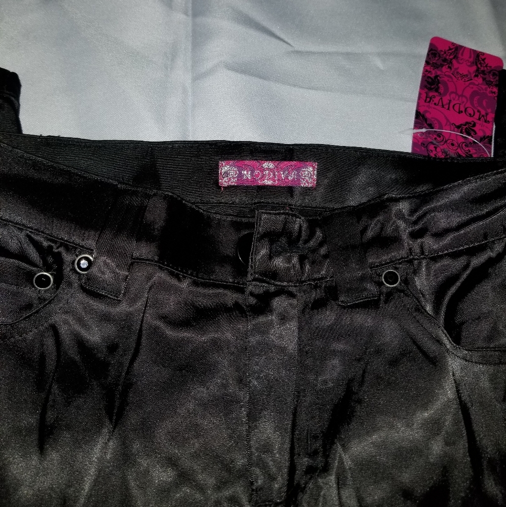 Modiva Retro Shiny Pants, 5 pocket - Picture 4 of 9